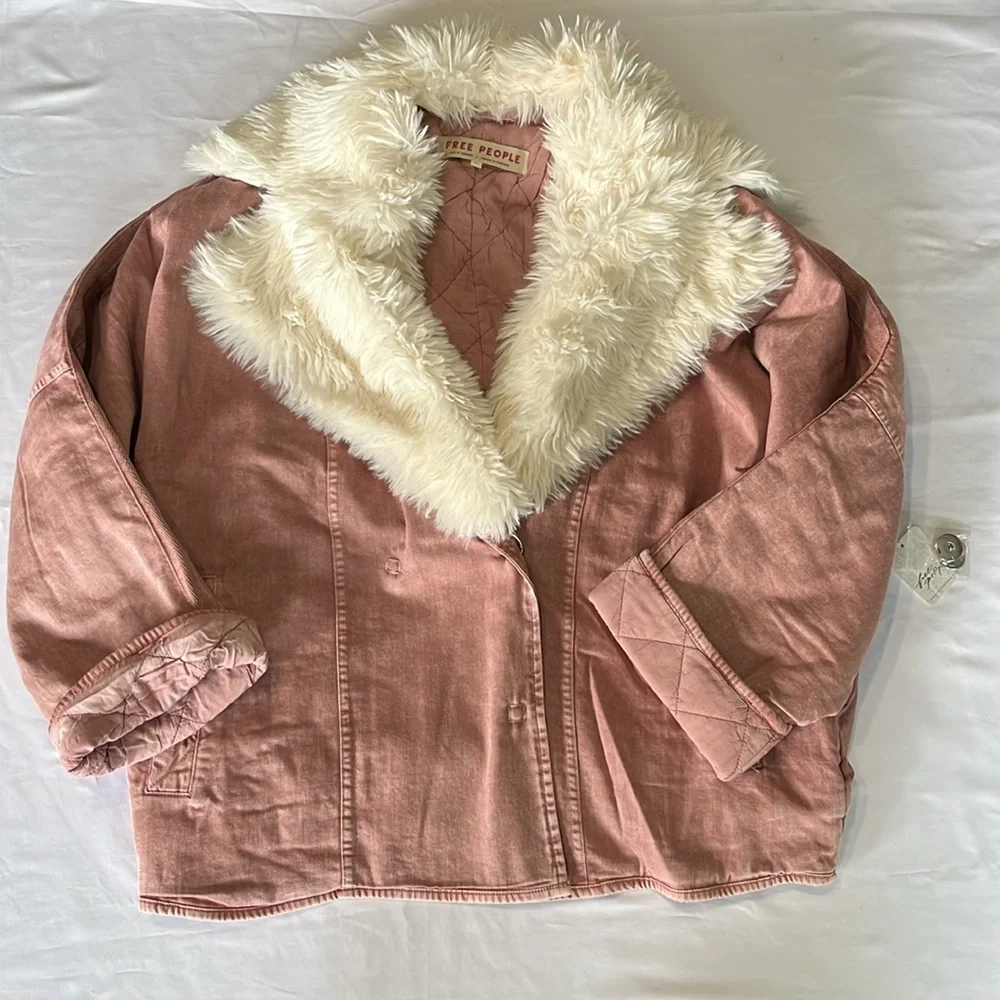 Free People Lolo Jacket in Mauve Size XL NWT - Picture 5 of 13